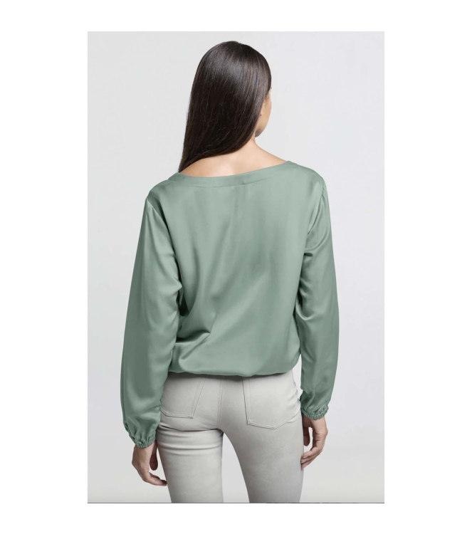 Yaya Woven blouson top 99956 Jade green