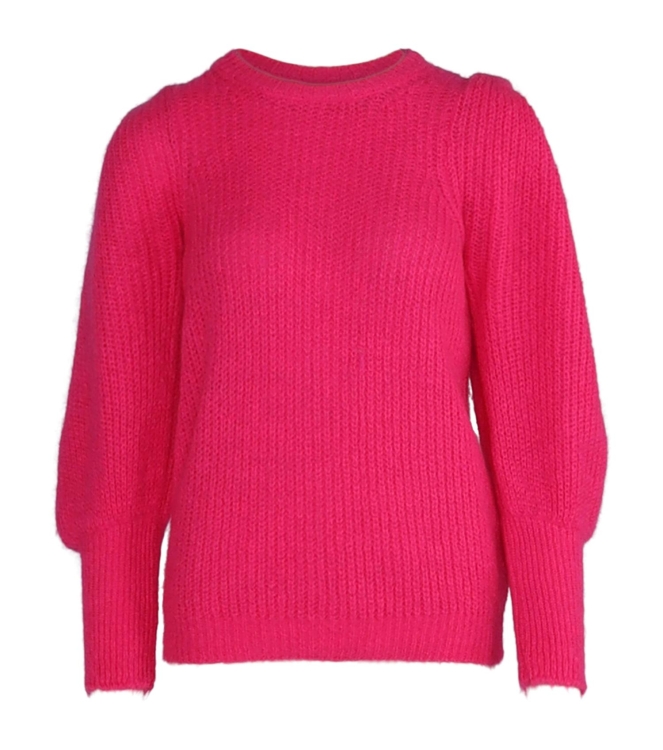 YBLS Mohair Puff Sleeve 758 Fuchsia