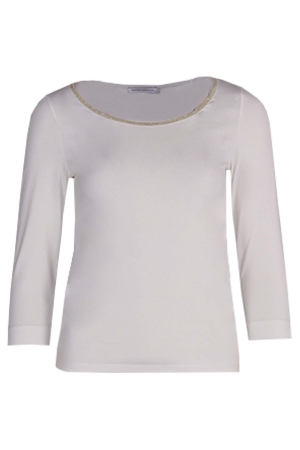 YBLS T-shirt Round Neck With Lurex 3/4 S Off white