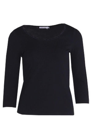 YBLS T-shirt Round Neck With Lurex 3/4 S Blauwdonker