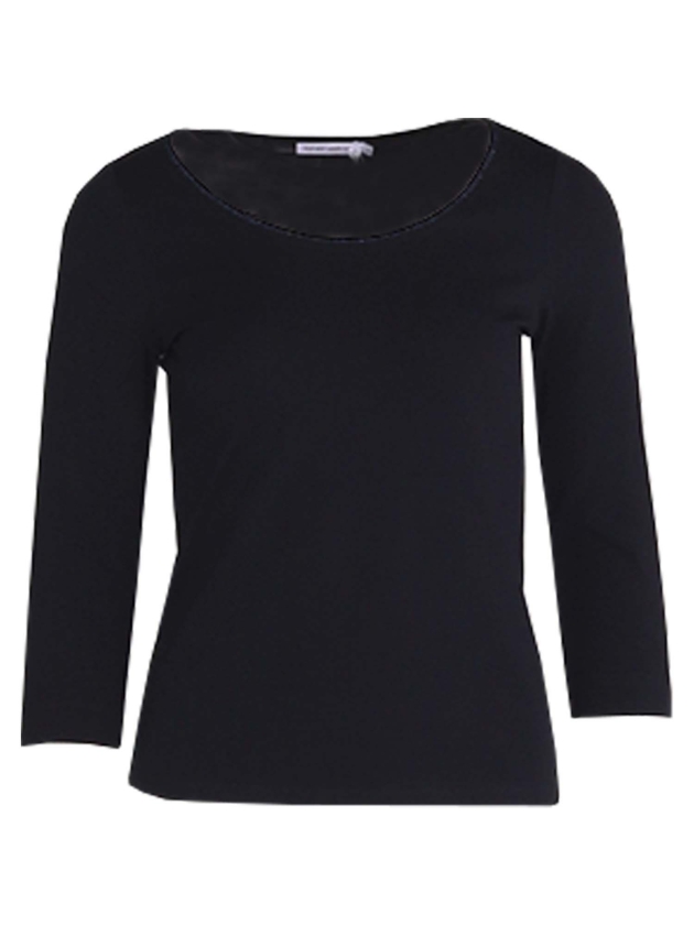 YBLS T-shirt Round Neck With Lurex 3/4 S Blauwdonker