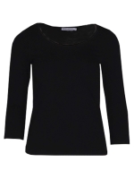 YBLS T-shirt Round Neck With Lurex 3/4 S Zwart