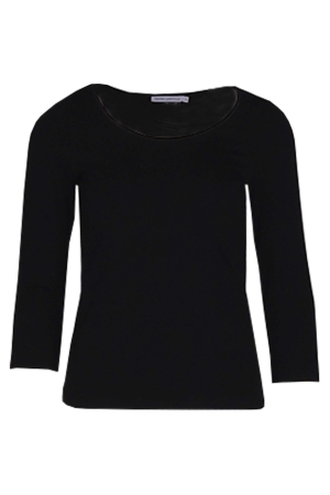 YBLS T-shirt Round Neck With Lurex 3/4 S Zwart