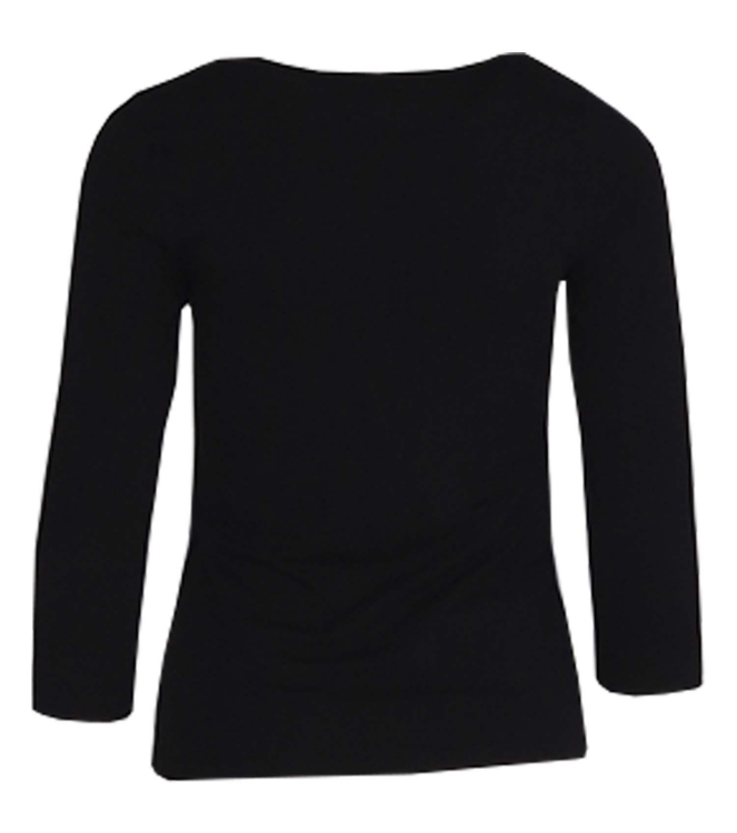 YBLS T-shirt Round Neck With Lurex 3/4 S Zwart