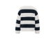 Yaya Oversized block stripe sweater 106021 Off white dessin