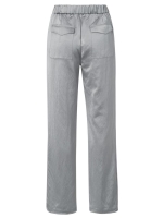 Yaya Woven satin wide leg trousers 80328 Light metal grey