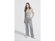 Yaya Woven satin wide leg trousers 80328 Light metal grey