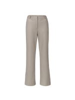 Yaya Faux leather wide leg trousers Moon rock dark sand