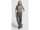 Yaya Jersey plisse wide leg trouser Dark metal grey