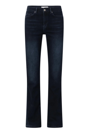 Yaya Mid waist flared denim - L34 99106 Dark blue denim