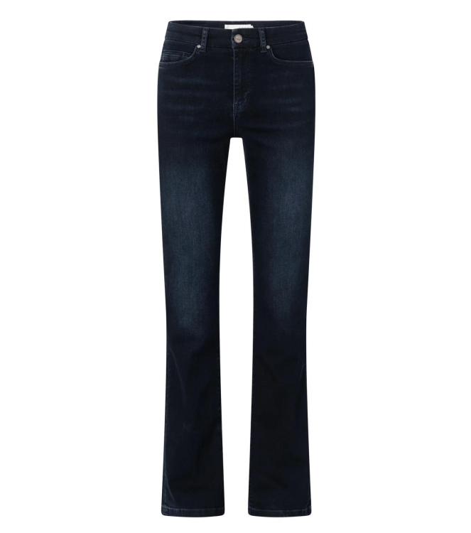 Yaya Mid waist flared denim - L34 99106 Dark blue denim