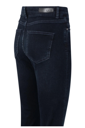 Yaya Mid waist flared denim - L34 99106 Dark blue denim