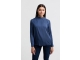 Yaya Satin turtle neck blouse top w Outerspace blue
