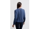 Yaya Satin turtle neck blouse top w Outerspace blue