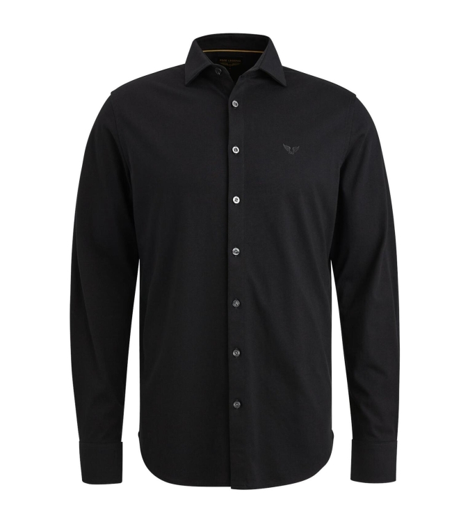 PME Legend Long Sleeve Shirt Satin Jersey 999 Black