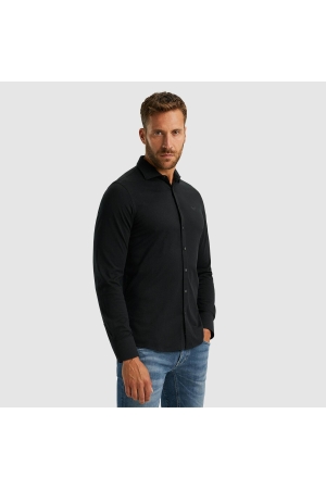 PME Legend Long Sleeve Shirt Satin Jersey 999 Black