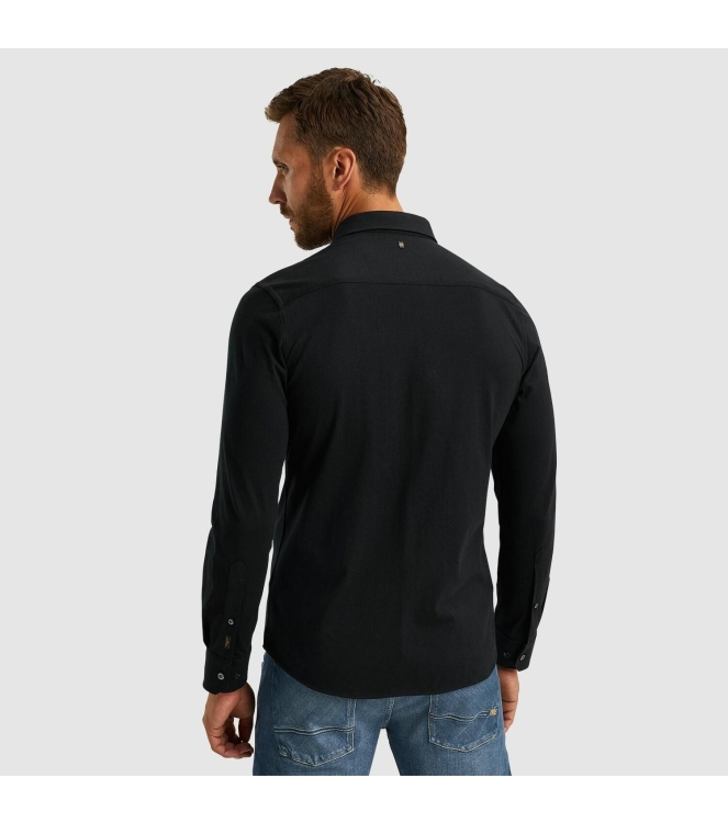 PME Legend Long Sleeve Shirt Satin Jersey 999 Black
