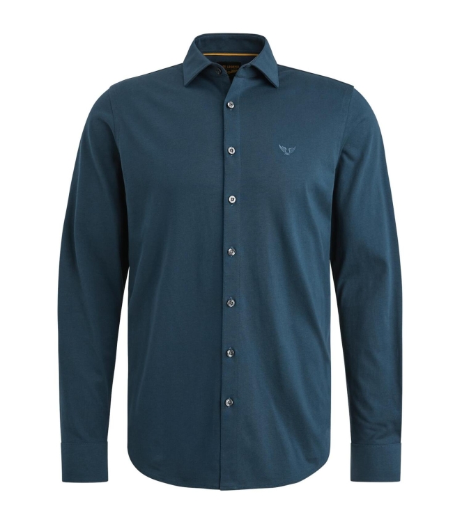 PME Legend Long Sleeve Shirt Satin Jersey 5286 navy blazer