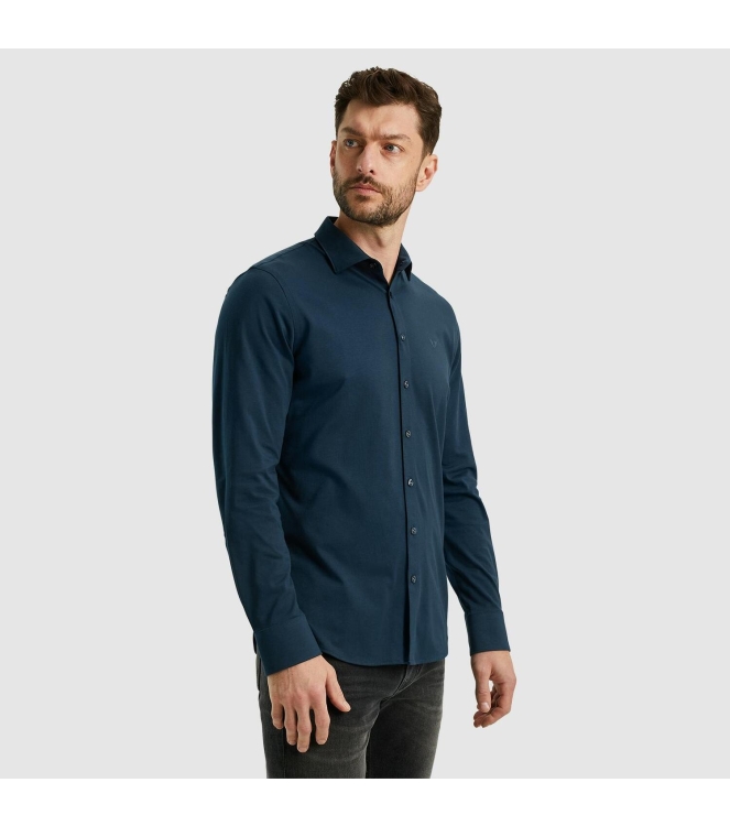 PME Legend Long Sleeve Shirt Satin Jersey 5286 navy blazer