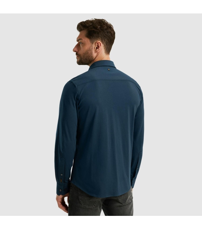 PME Legend Long Sleeve Shirt Satin Jersey 5286 navy blazer