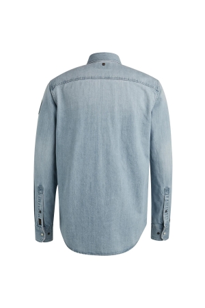 PME Legend Long Sleeve Shirt Bleach Indigo de BLD Bleached denim