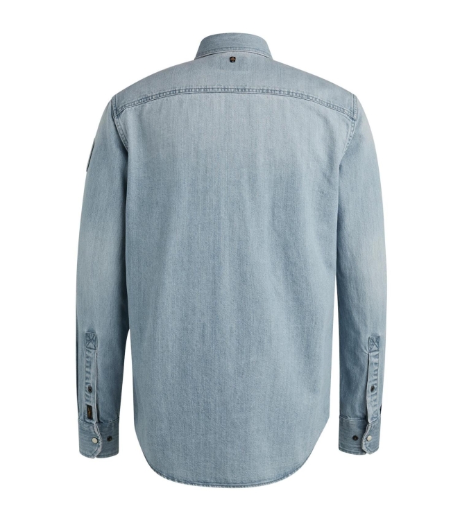 PME Legend Long Sleeve Shirt Bleach Indigo de BLD Bleached denim