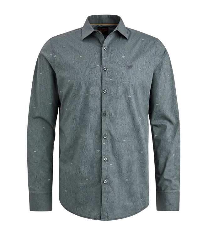 PME Legend Long Sleeve Shirt Print On Poplin 9139 Black onyx
