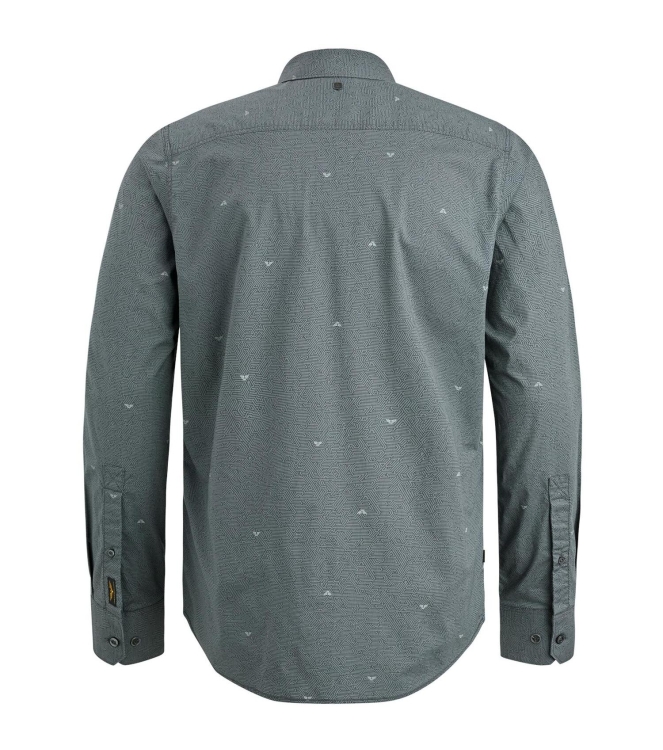 PME Legend Long Sleeve Shirt Print On Poplin 9139 Black onyx