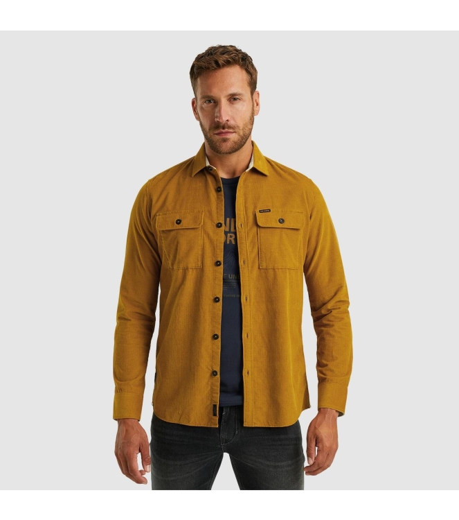 PME Legend Long Sleeve Shirt Fine Waffle Cord 1119 Buckthorne brown