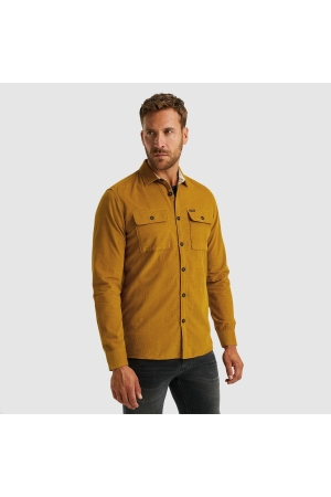 PME Legend Long Sleeve Shirt Fine Waffle Cord 1119 Buckthorne brown
