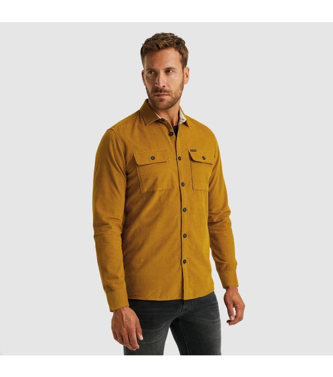 PME Legend Long Sleeve Shirt Fine Waffle Cord 1119 Buckthorne brown