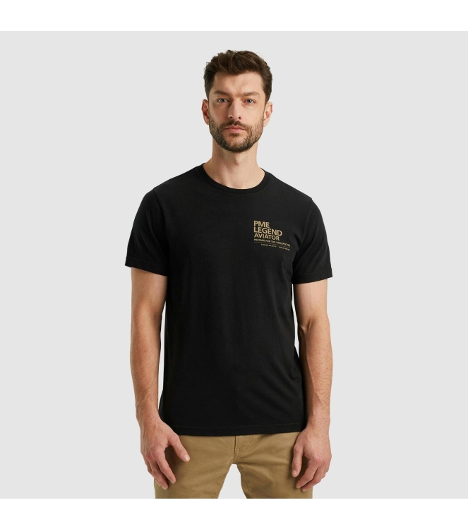 PME Legend Short sleeve r-neck single jersey 9139 Black onyx