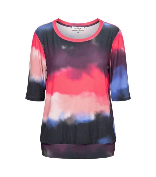 Co Woman LUCILLE WATERCOLOR LINE 45085 s-pink multi