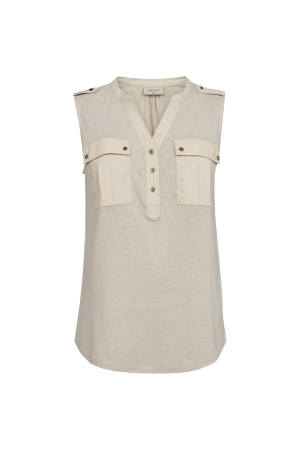Freequent Linen jersey top Moonbeam