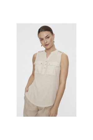 Freequent Linen jersey top Moonbeam