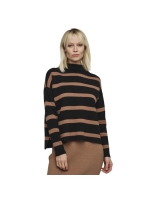 Rino en Pelle Mock neck stripe sweater 10752 black twig