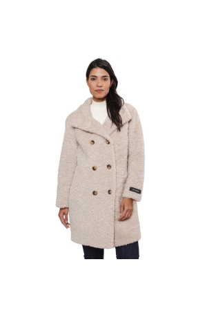 Rino en Pelle Mid long teddy coat 9030 birch