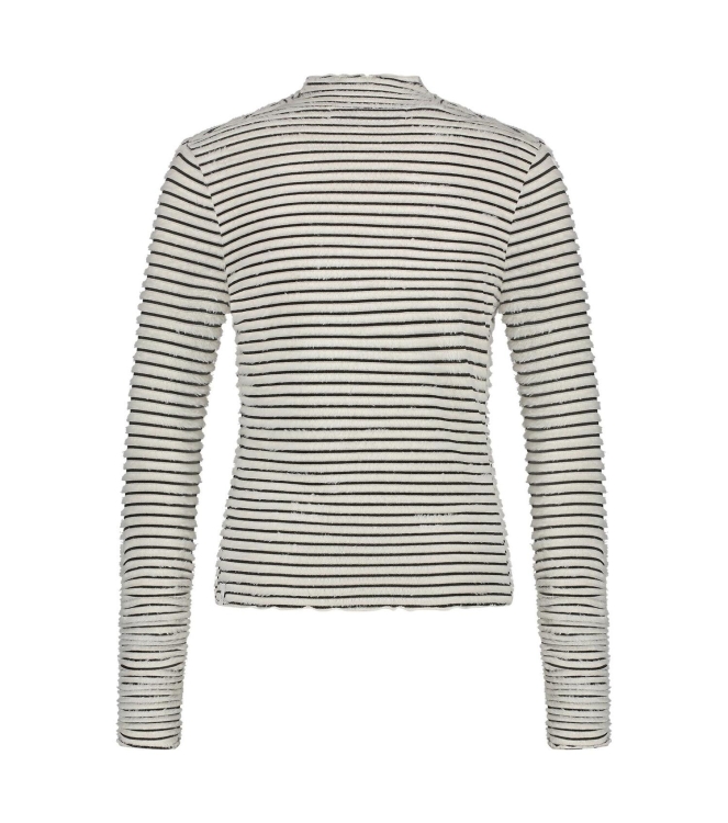NUKUS Herning Top Stripe 114 offwhite/black
