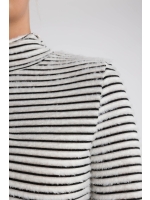NUKUS Herning Top Stripe 114 offwhite/black