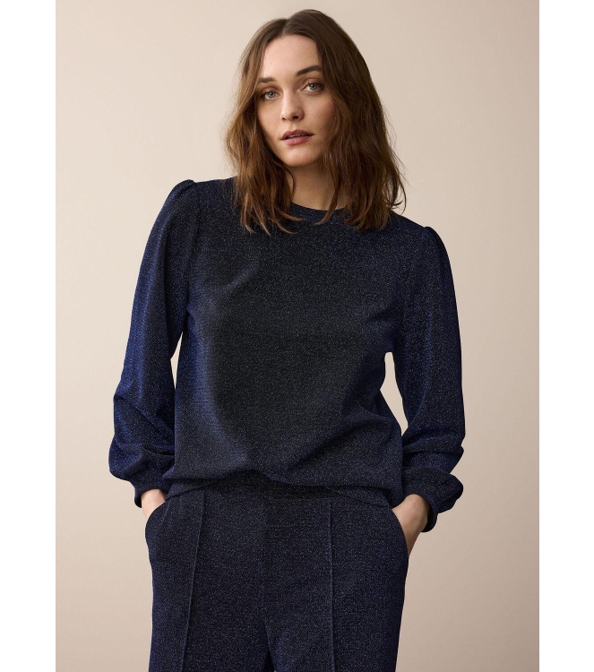 Summum Woman Top Lurex Jersey Bonded 460 Royal Blue