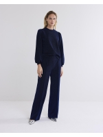 Summum Woman Pants Lurex Jersey Bonded 460 Royal Blue