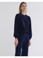 Summum Woman Pants Lurex Jersey Bonded 460 Royal Blue