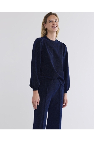 Summum Woman Pants Lurex Jersey Bonded 460 Royal Blue