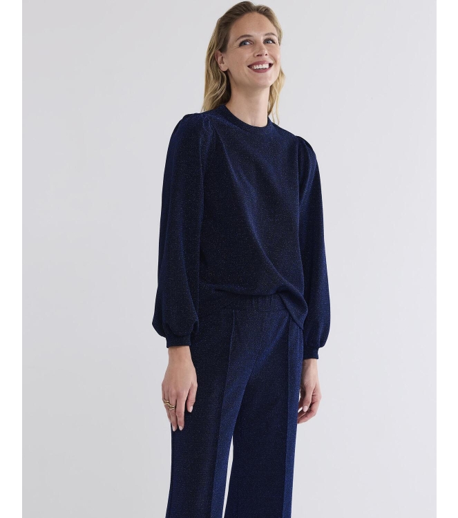 Summum Woman Pants Lurex Jersey Bonded 460 Royal Blue