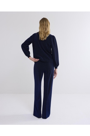 Summum Woman Pants Lurex Jersey Bonded 460 Royal Blue
