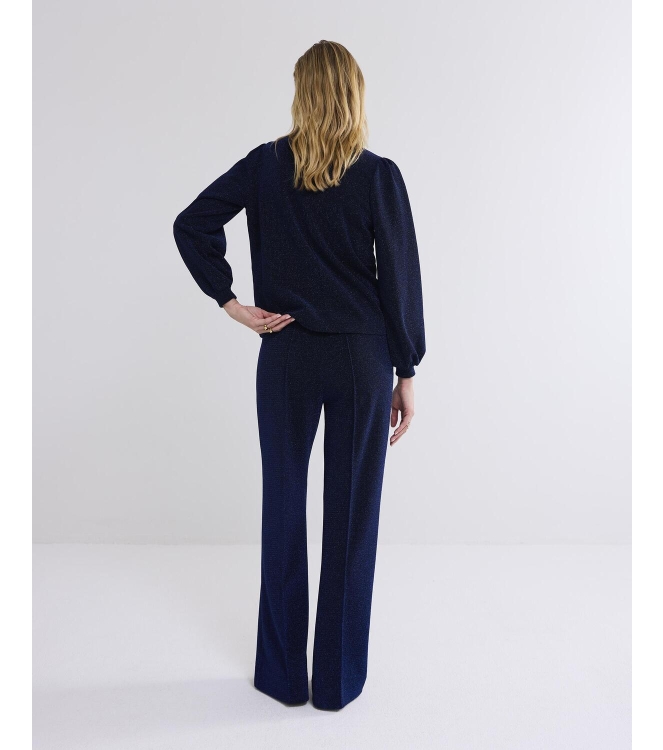 Summum Woman Pants Lurex Jersey Bonded 460 Royal Blue