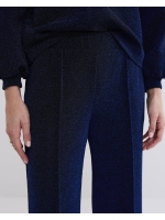 Summum Woman Pants Lurex Jersey Bonded 460 Royal Blue