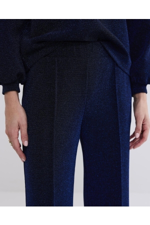 Summum Woman Pants Lurex Jersey Bonded 460 Royal Blue