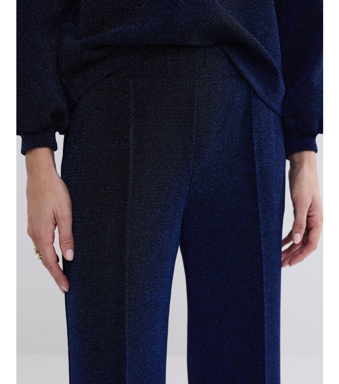 Summum Woman Pants Lurex Jersey Bonded 460 Royal Blue