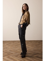 Summum Woman Bow tie top border print 715 Camel Brown